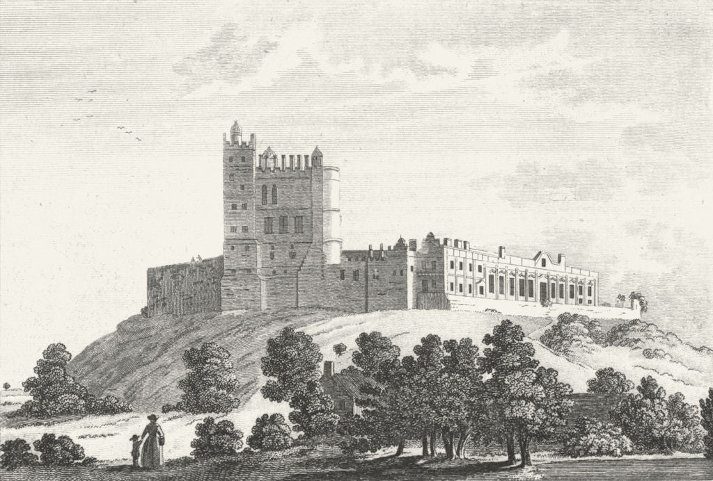 DERBYS. Bolsover Castle, Derbyshire. Grose. 18C 1795 old antique print picture